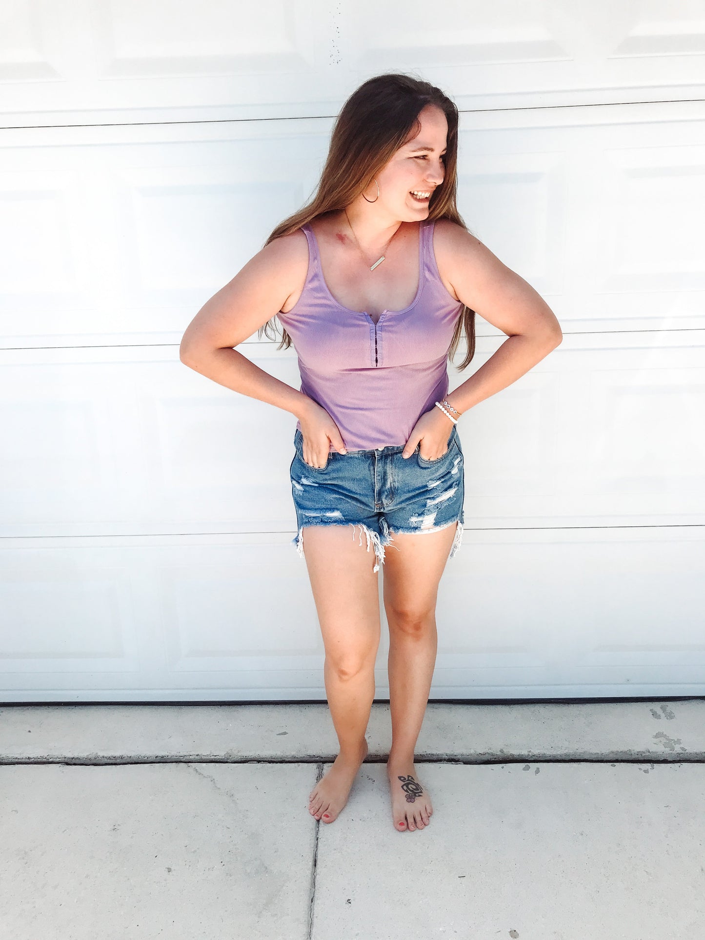 Take Me Away Tank - Lavender