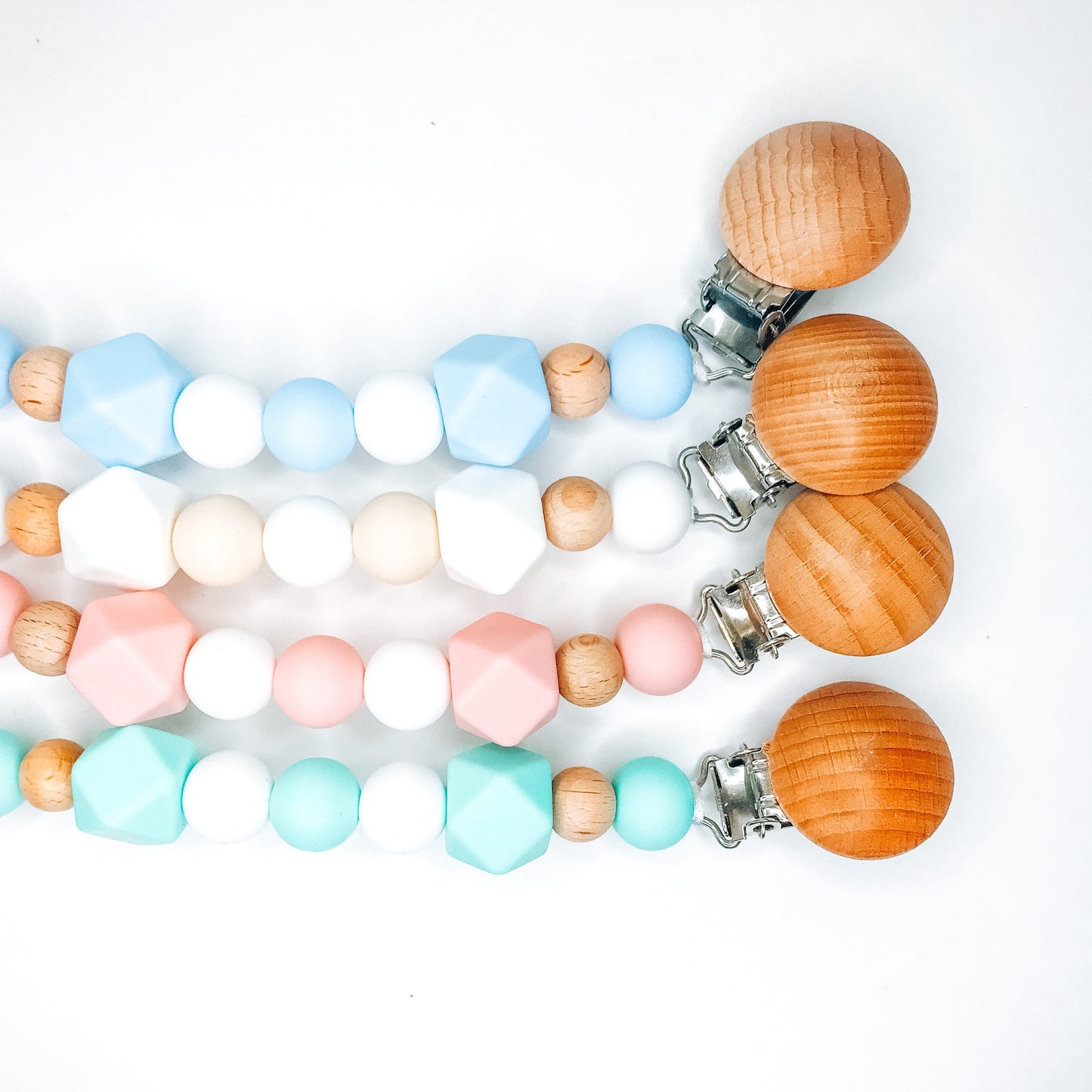 Silicone Paci Clips - 7 Colors