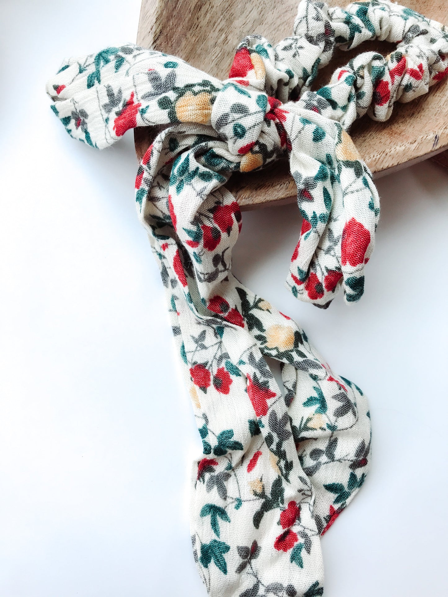 Floral Scrunchee Scarves - 2 Colors