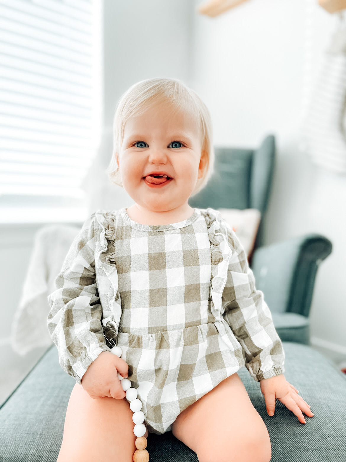 Garden Plaid Romper