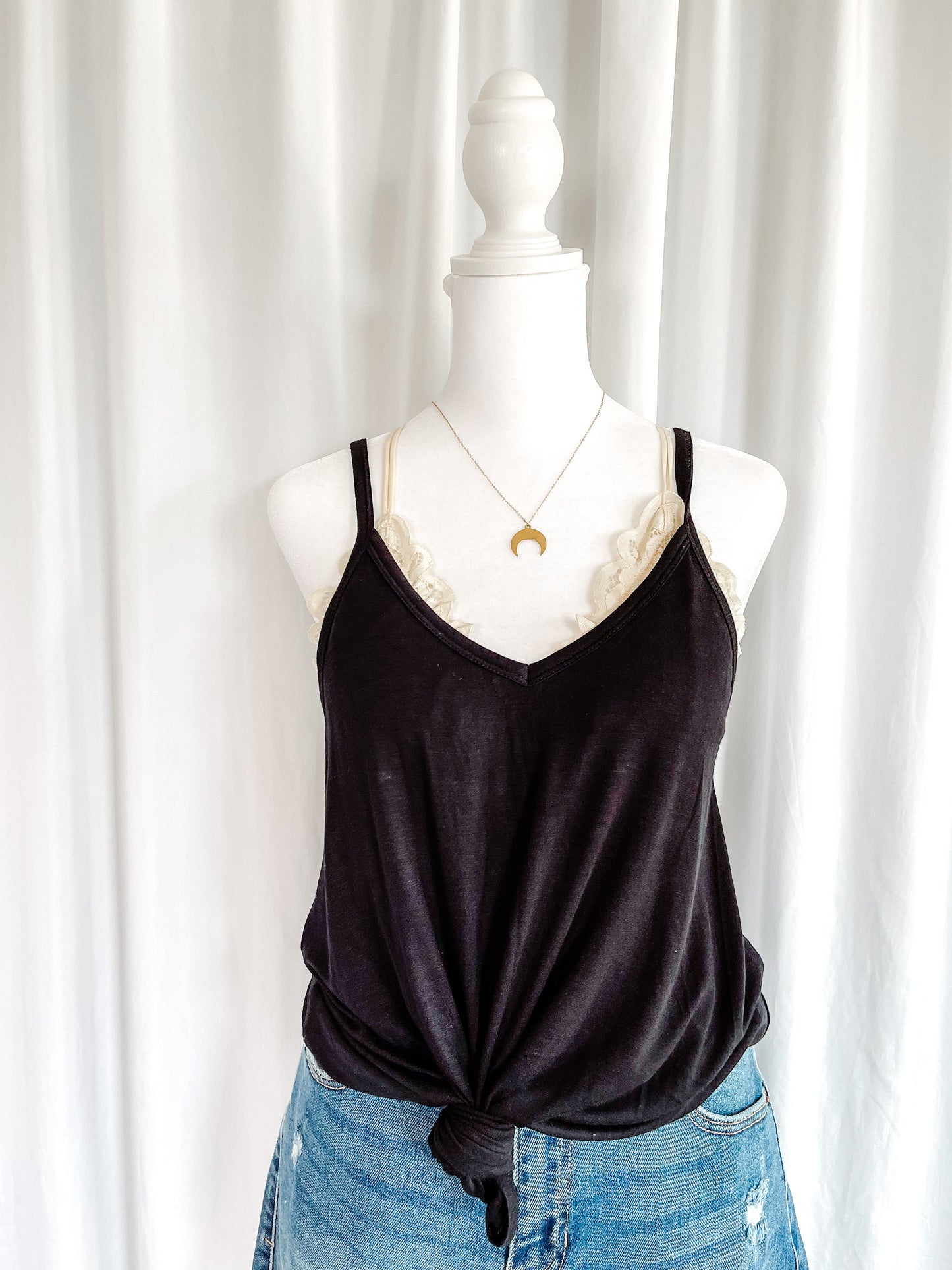 Waterfall Tank - Black