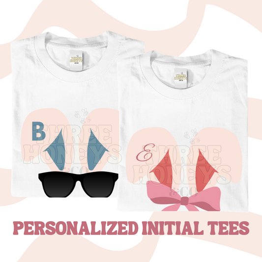 Personalized Initial Tees (2 COLORS) - (MADE TO ORDER!)