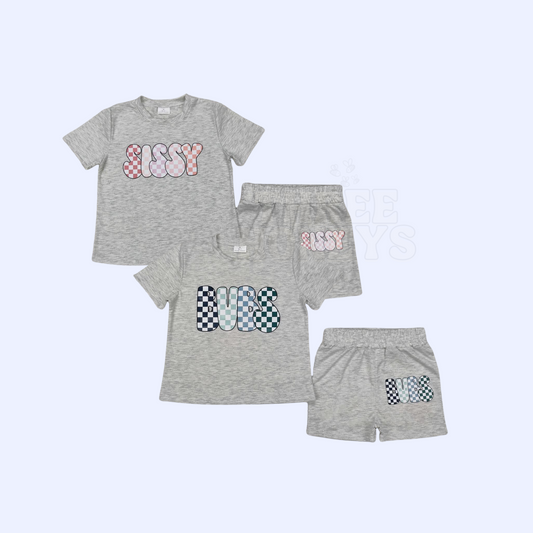 Sibling BUBS/SISSY sets- 2 colors - PRE ORDER