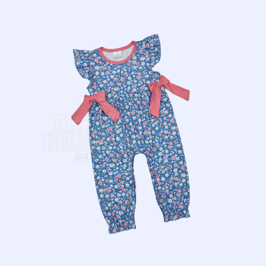 Spring Blue Fields Romper - PRE ORDER
