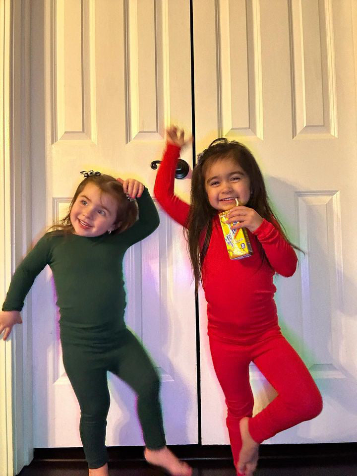 Ribbed Long Sleeve Jammies - Jolly