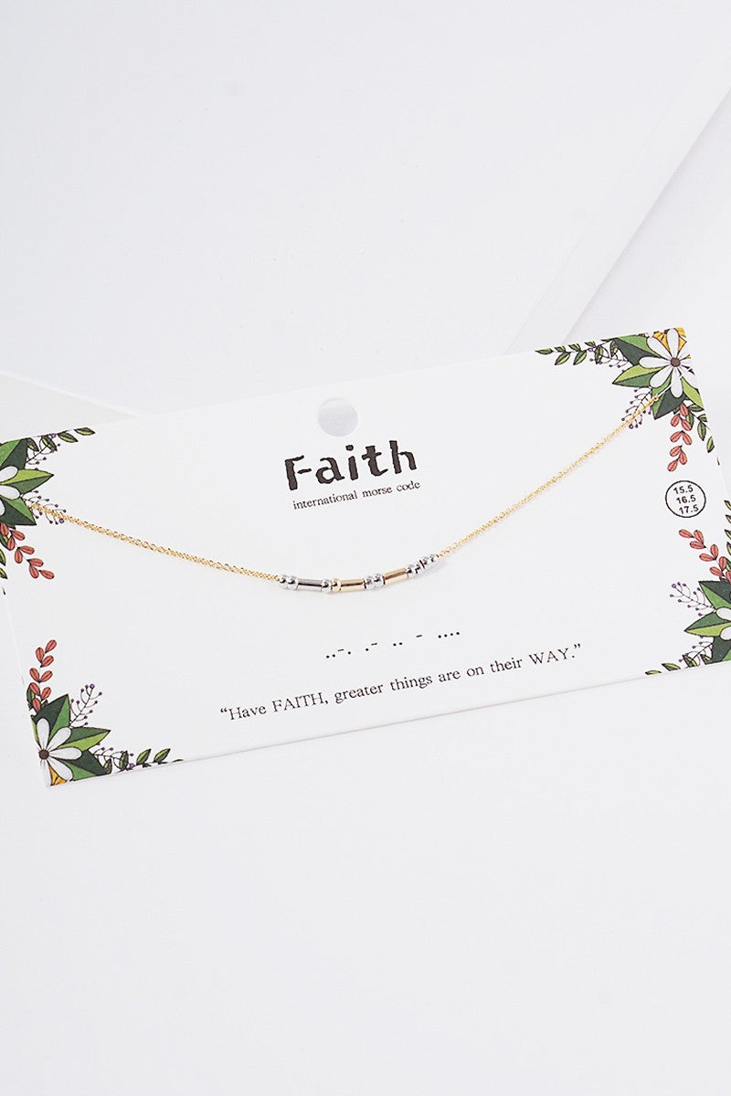 BLACK FRIDAY - Morse Code Necklace - FAITH