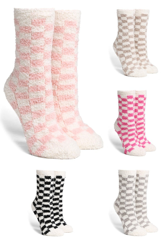 BLACK FRIDAY - Fuzzy Socks Checkered