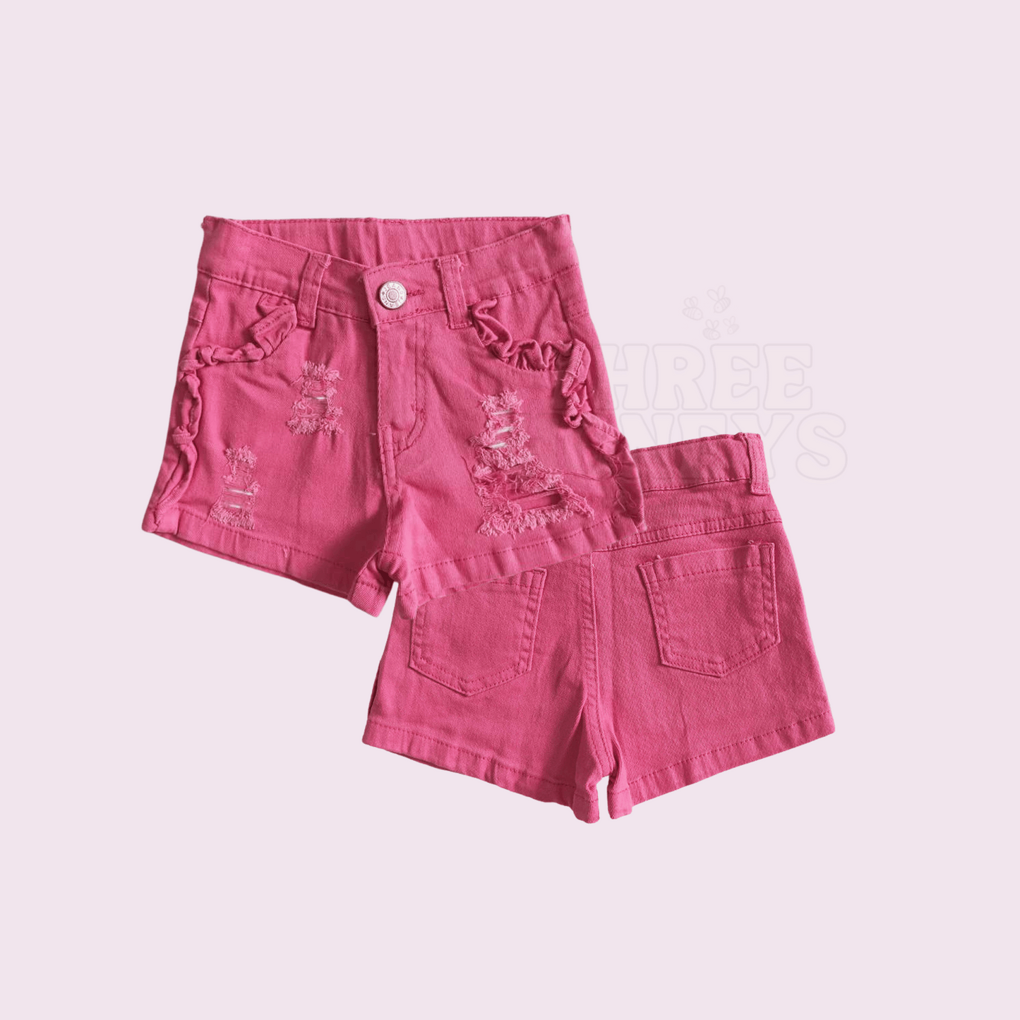 Ruffled Pink Shorts - PRE ORDER