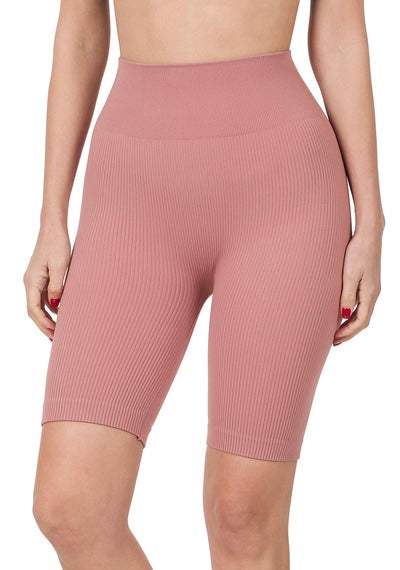 Spring Biker Shorts - Rose