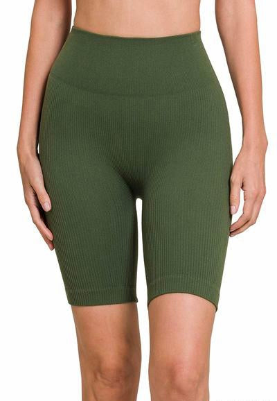 Spring Biker Shorts - Olive