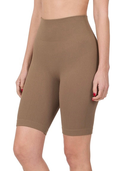 Spring Biker Shorts - Mocha