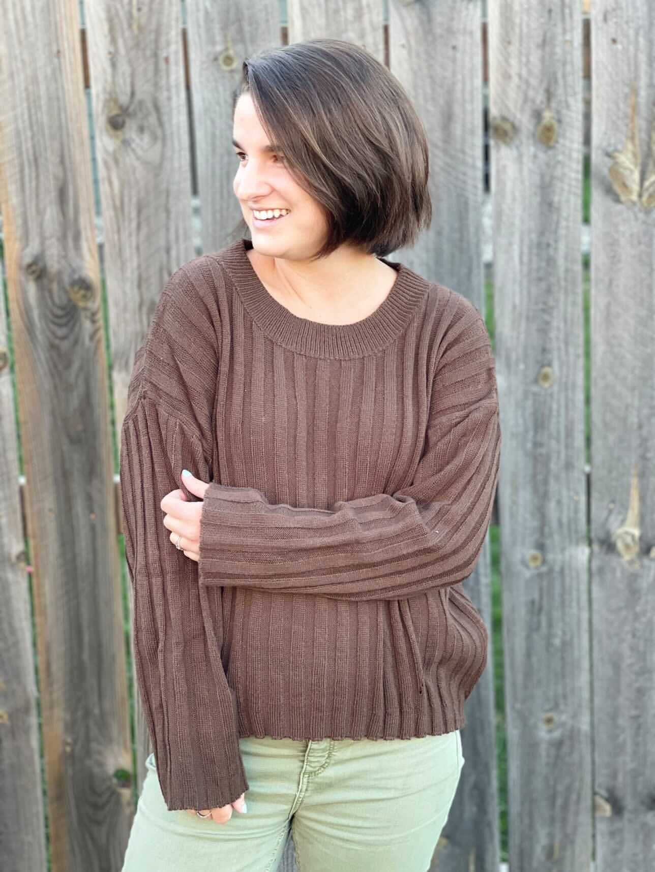 Brown Vacay Sweater