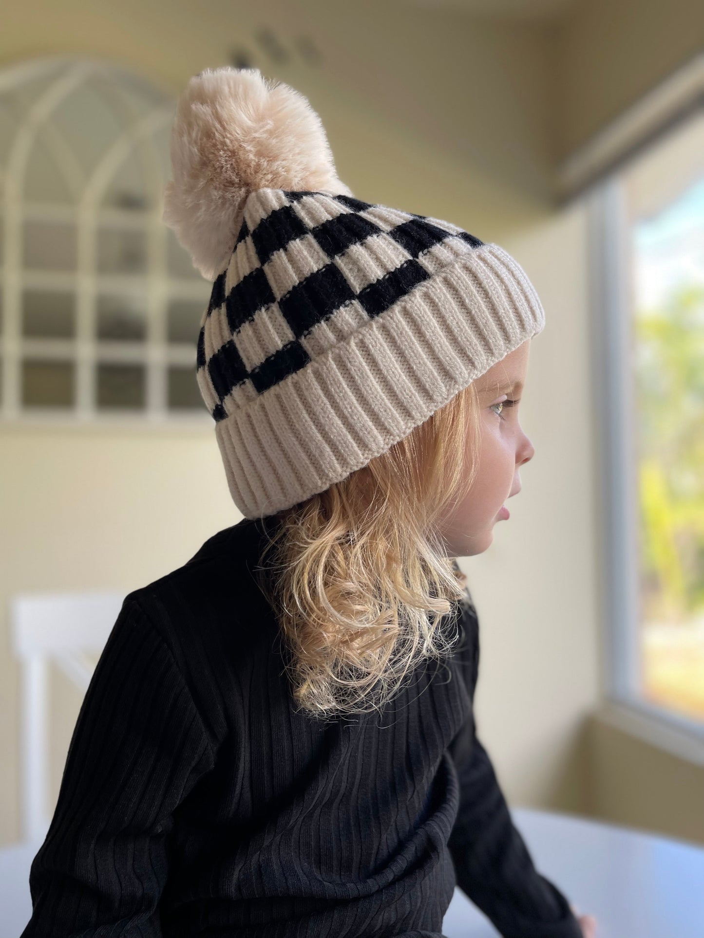 RESTOCK Checkered Pom Beanies - 5 Colors