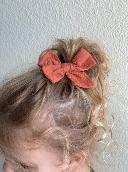 Embroidered Fall Bows Sets - 2 Colors