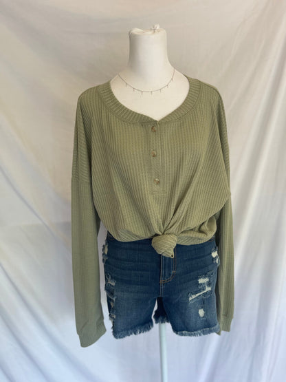 Run Away With Me Top - Olive