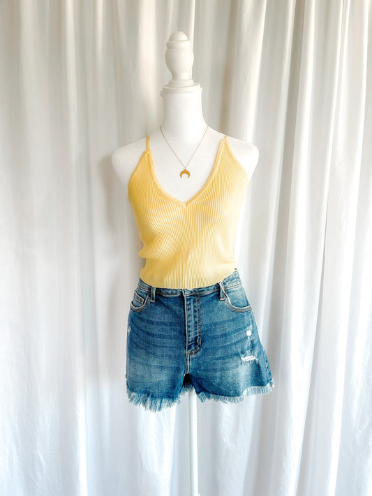 Small Town Girl Top - Yellow