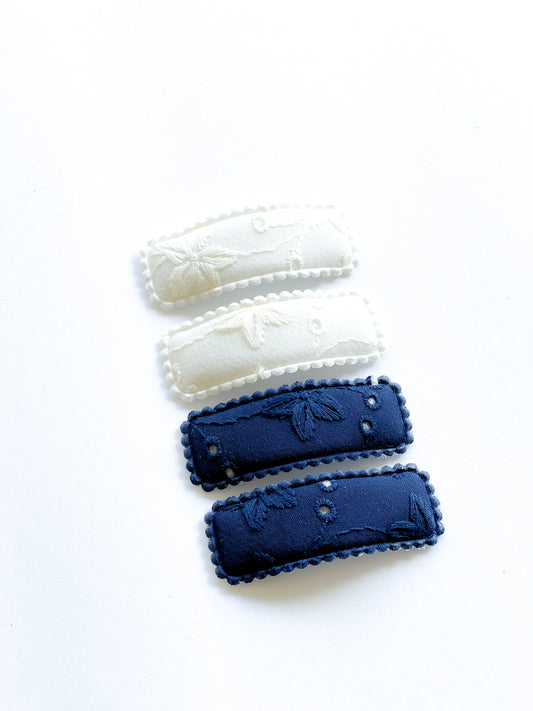 Embroidered Clip Set