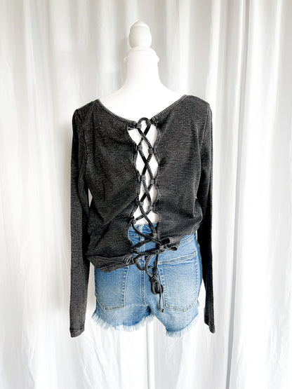 SpellBound Lace Up Sweater